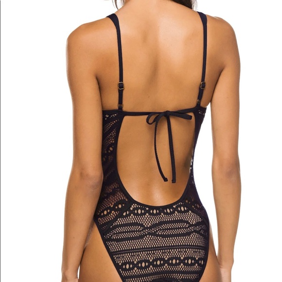 BECCASWIM Show & Tell Plunge One Piece Swimsuit - Picture 2 of 3